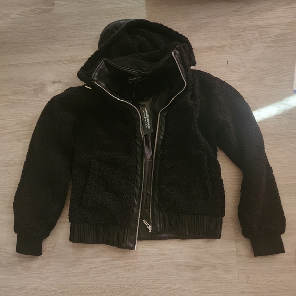 Maniere De Voir Jackets & Blazers - MDV Maniere De Vior faux leather winter jacket size 0